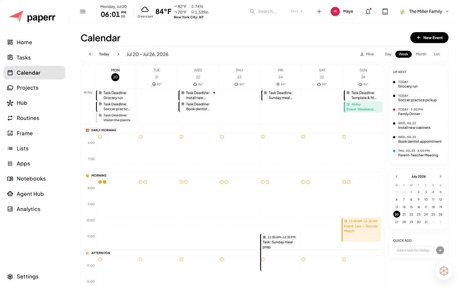 paperr Calendar week view