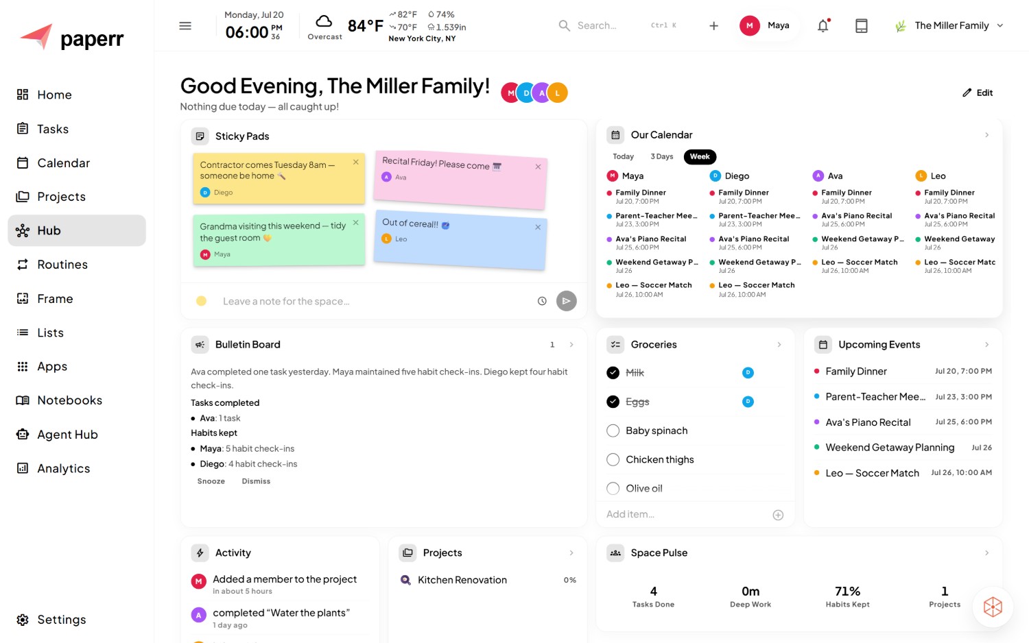 paperr shared Hub board