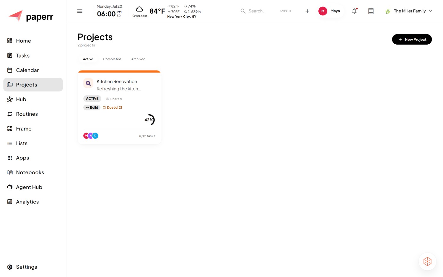 paperr Projects home