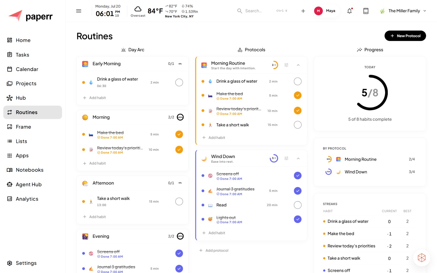 paperr Routines with Day Arc