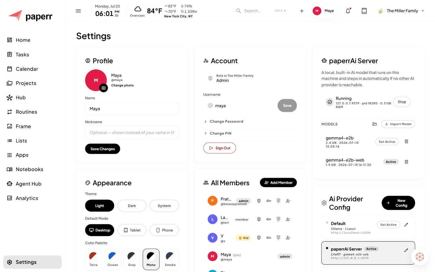 paperr Settings